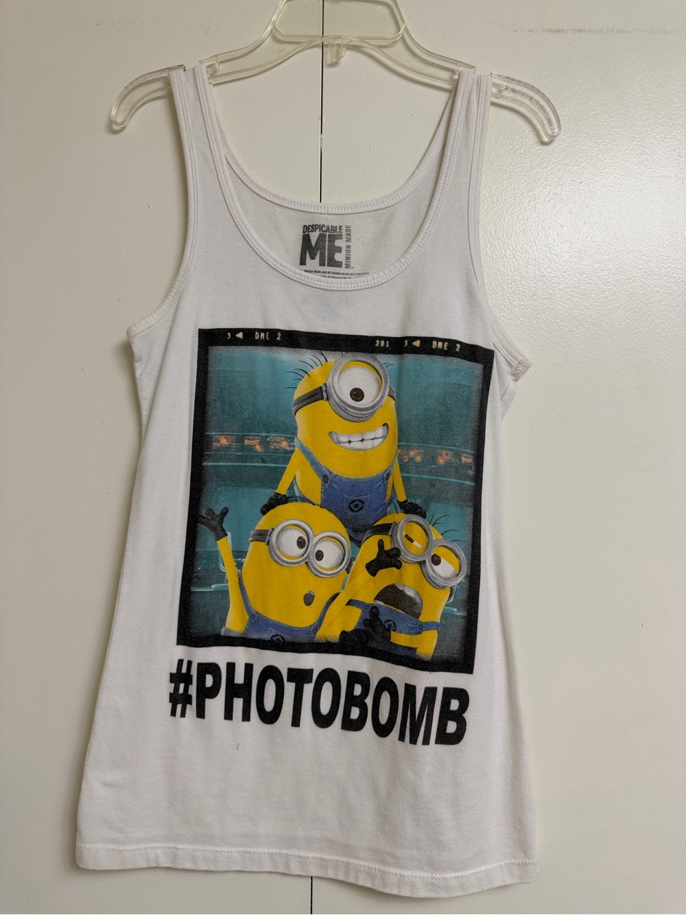 Despicable Me White Minions #PHOTOBOMB Tank Top